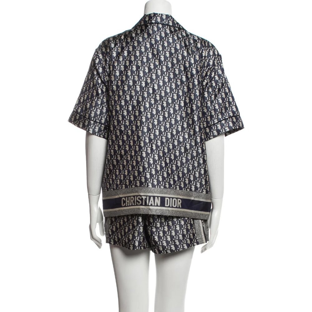 ‼️‼️PRICE FIRM‼️‼️ DIOR CHEZ MOI Oblique Silk Twill Set of Shorts &Top Size 40 - Picture 5 of 7